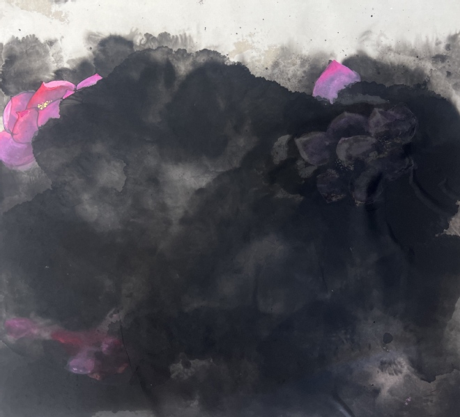 李宪锋 国画《墨荷》