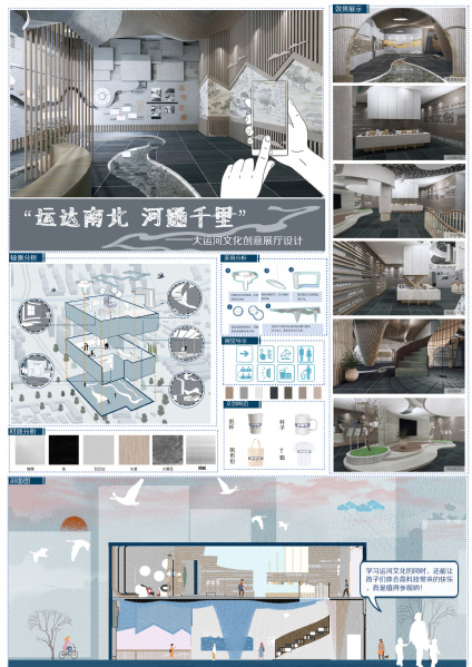 何孟闰 《​大运河展厅设计》二